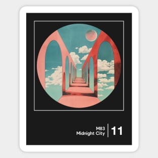 Midnight City - Minimal Style Graphic Artwork Design Sticker